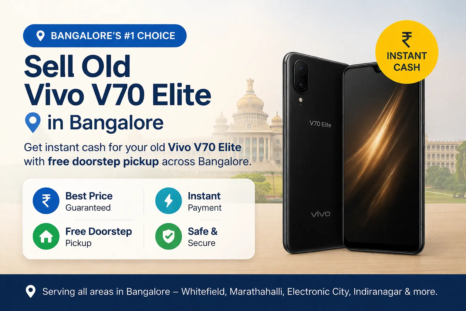 Sell Old Vivo V70 Elite in Bangalore | Get Instant Cash at Your Doorstep