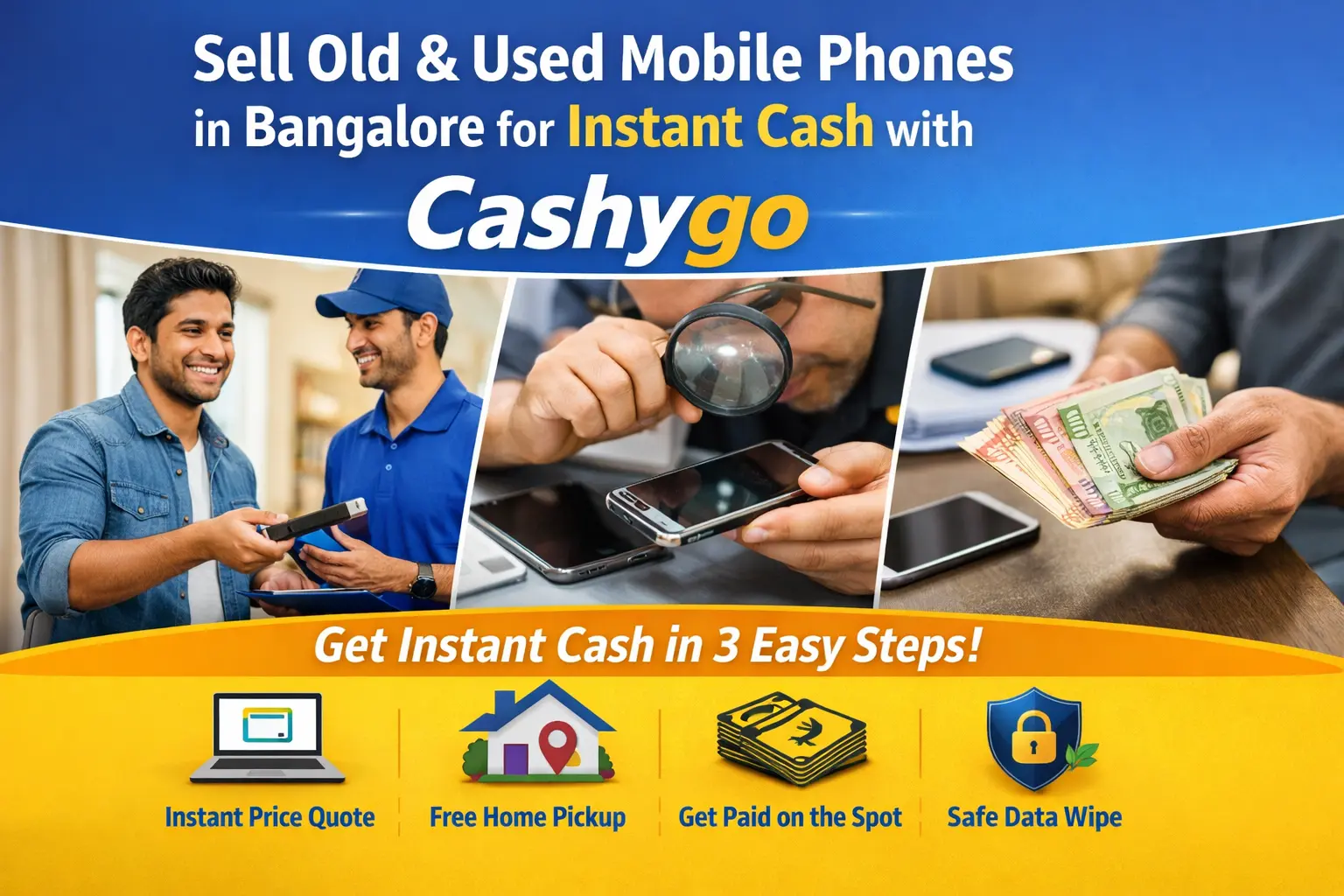 Sell Old & Used Mobile Phones in Bangalore for Instant Cash with Cashygo