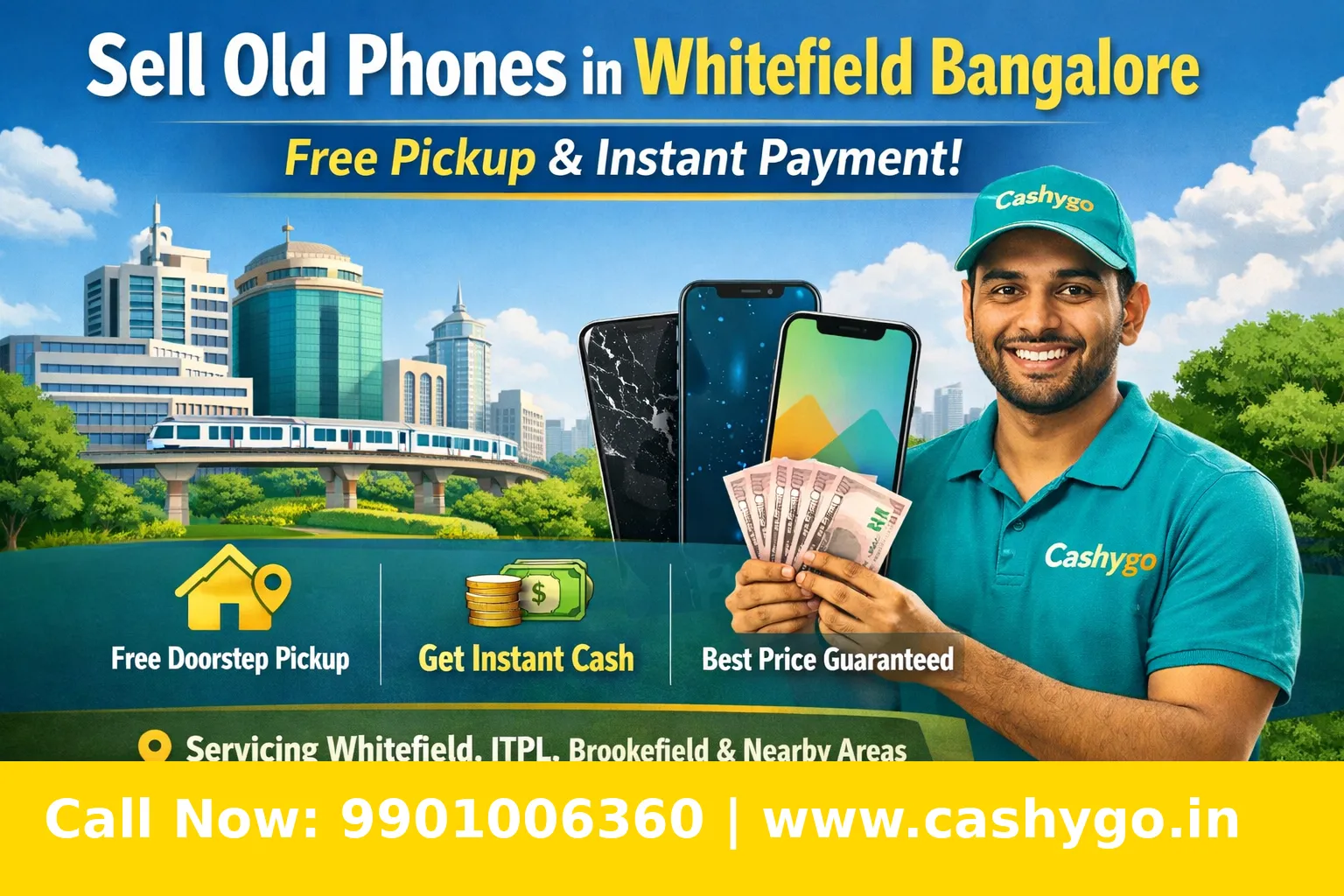 Sell Old Phones in Whitefield Bangalore | Instant Cash & Free Pickup – Cashygo